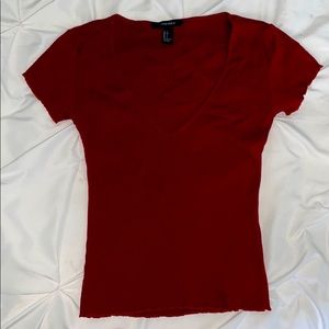 Forever 21 Scarlet Red Shirt